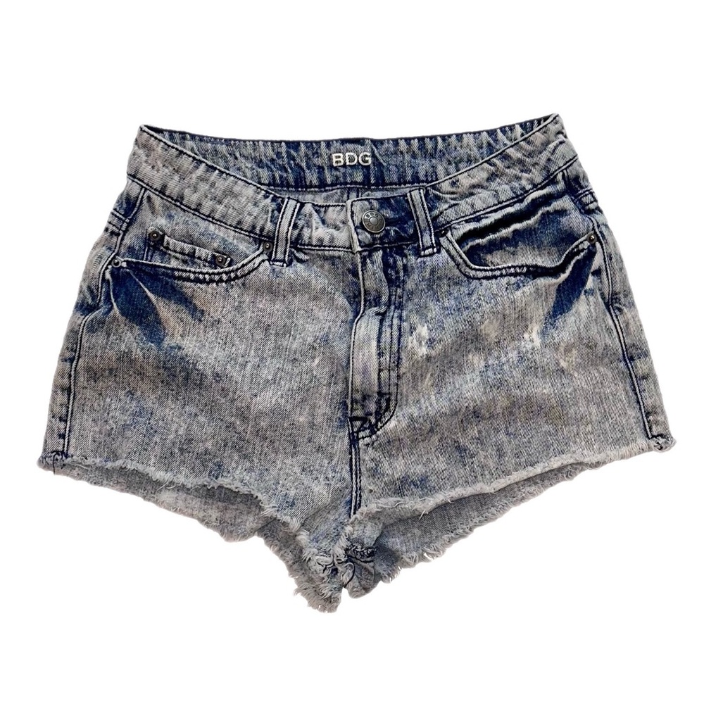 BDG UO Urban Outfitters Acid Wash Jean Shorts Dree High Rise Cheeky 26